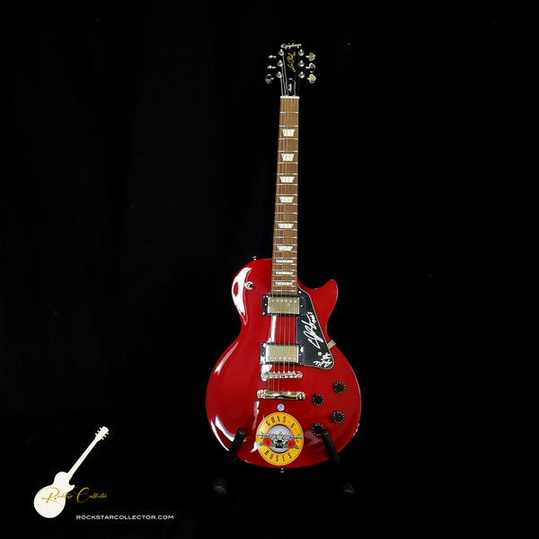 Slash + Steven Adler Guns N' Roses Signed Guitar Frame Premium Autographed Red Gibson Epiphone AS-02471