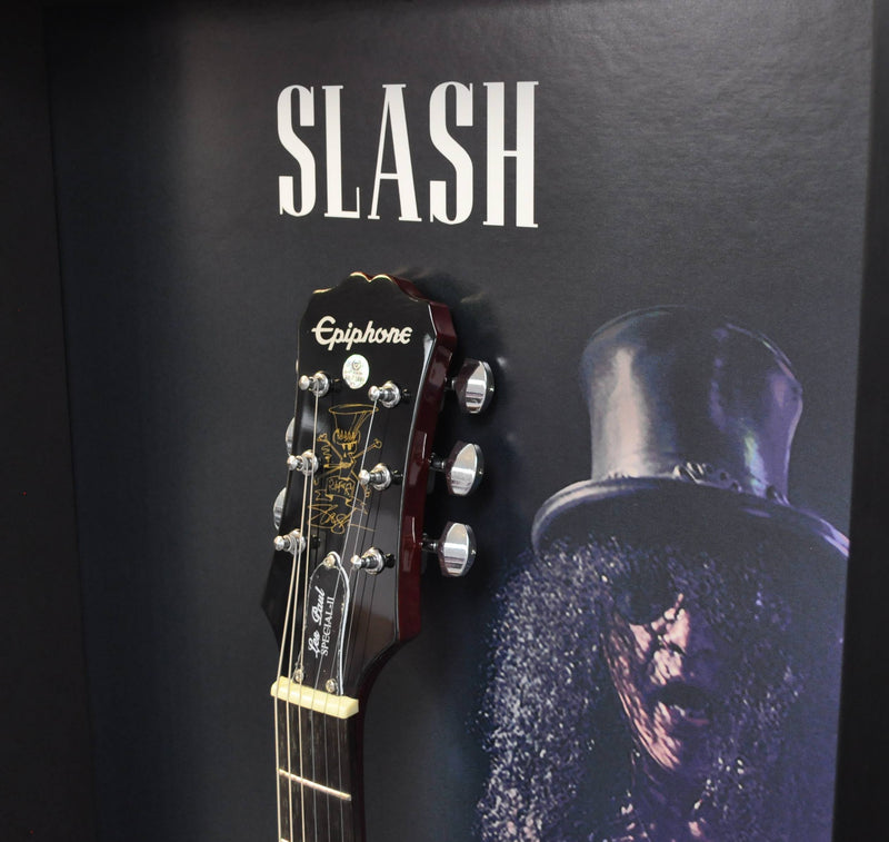 Pre-Sale: Slash Guns N' Roses Signed Guitar Epiphone Les Paul Autographed Shadow Box Frame