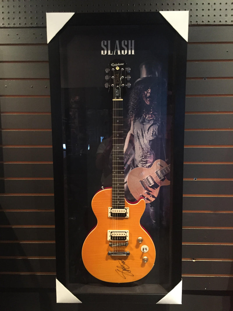 Pre-Sale: Slash Guns N' Roses Signed Guitar Epiphone Les Paul Autographed Shadow Box Frame