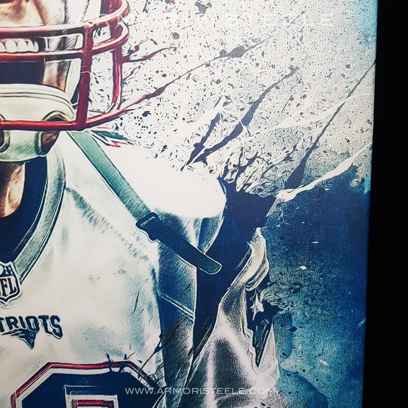"TOM BRADY" SIGNED AUTOGRAPHED SPORTS ART CANVAS BY ARTIST MATTHEW SHARPE - LIMITED EDITION OF 12 (24 X 32") - SOLD OUT