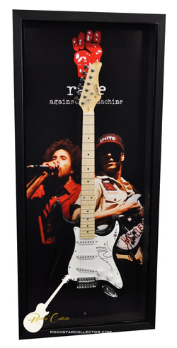 Tom Morello Rage Against The Machine Signed Guitar Frame Premium Autographed AS-02286